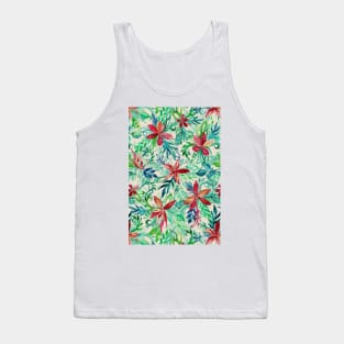 Vintage Tropical Floral - a watercolor pattern Tank Top